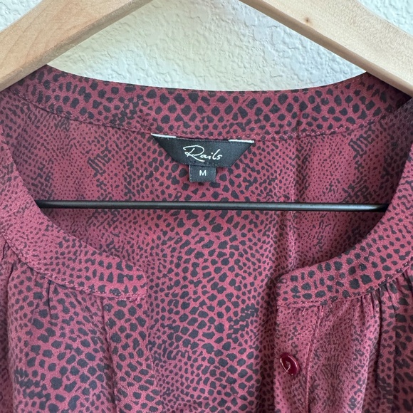 RAILS DRAWSTRING SNAKE SKIN PRINT DRESS (M) - Picture 3 of 4